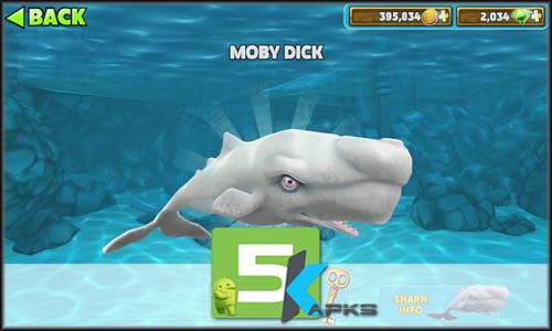 Hungry Shark Evolution v4.7.0 Apk +MoD [Unlimited] Android Updated 5kapks